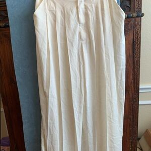 Elegant Cream‎ Pleated Pants Wide leg